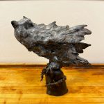 bronze statue of an owl