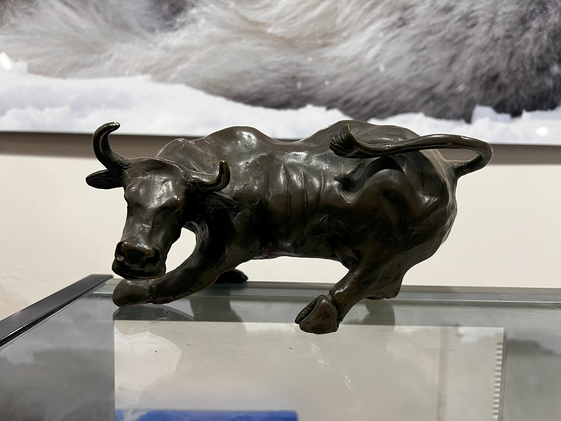 bronze bull statue