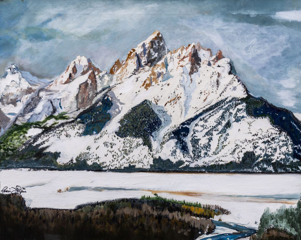 Mount Moran overlook painting