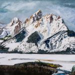 painting of Mount Moran overlook