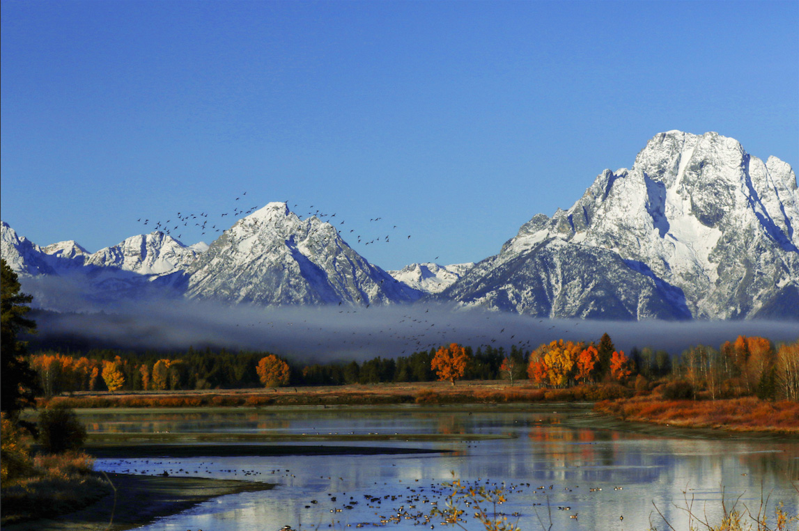 Mount Moran and lake