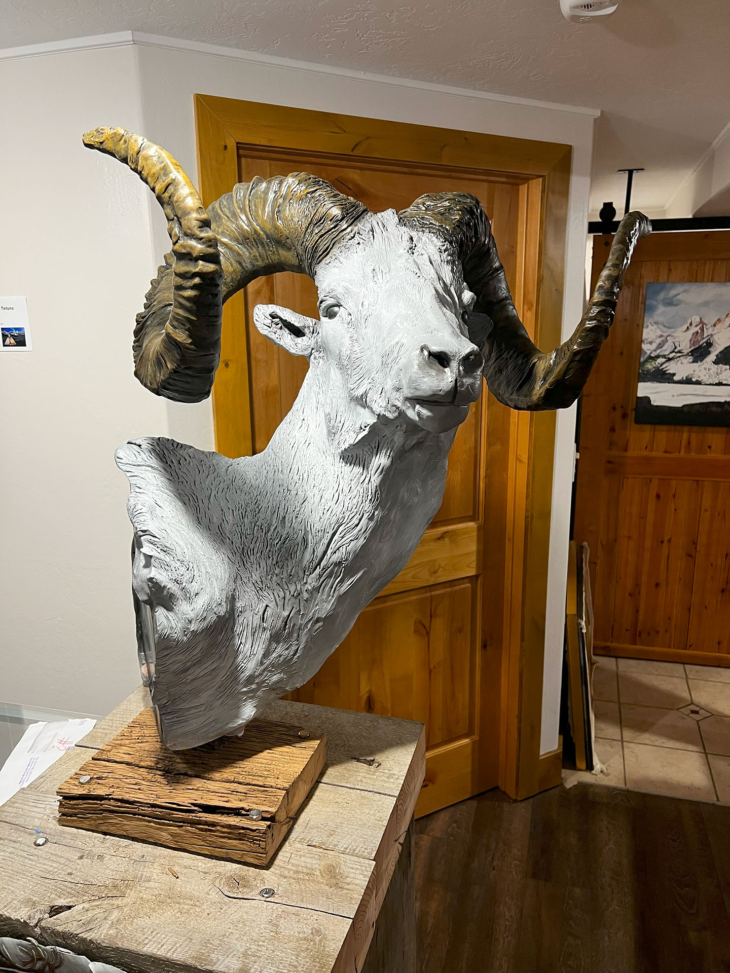 World Record Dall Sheep bronze statue