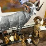 gray stone bighorn sheep